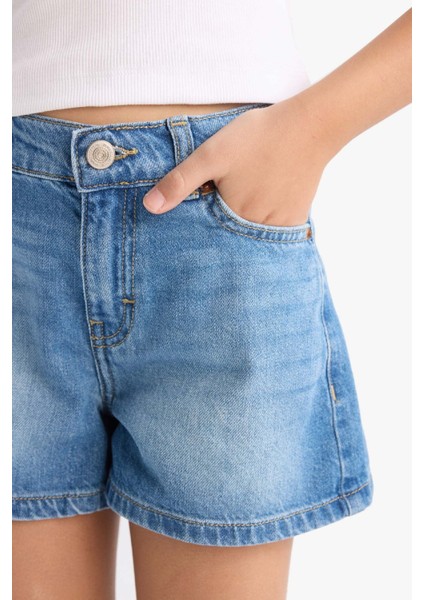 Kız Çocuk Jean Şort B5037A825SM