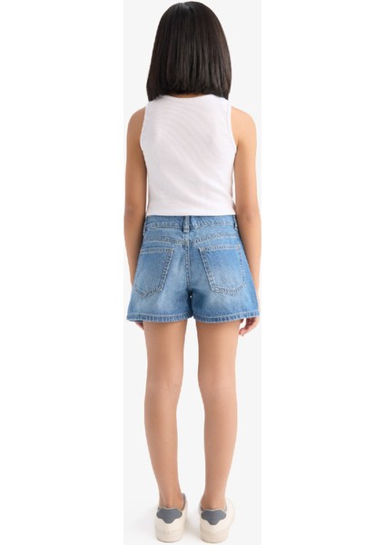 Kız Çocuk Jean Şort B5037A825SM