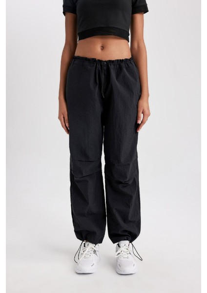Fit Standart Boy Paraşüt Pantolon Oversize Geniş Kalıp Çift Cepli B6367AX23WN