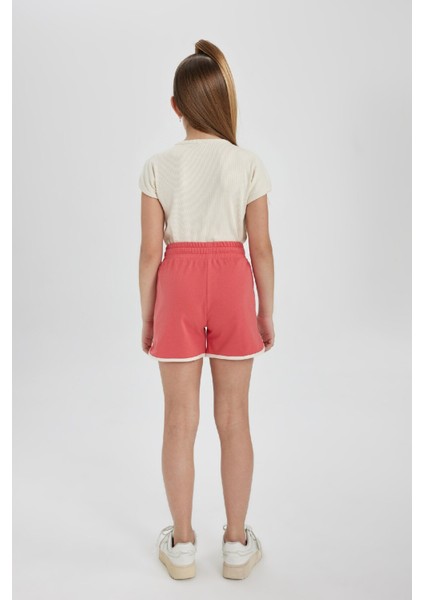Kız Çocuk Beli Lastikli Basic Düz Şort B5164A824HS