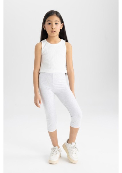 Kız Çocuk Midi Basic Düz Tayt B5656A824SM