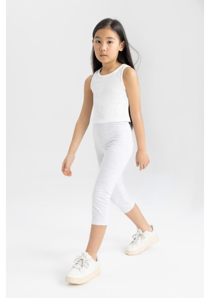Kız Çocuk Midi Basic Düz Tayt B5656A824SM