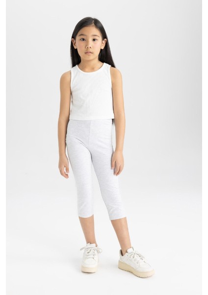 Kız Çocuk Midi Basic Düz Tayt B5656A824SM