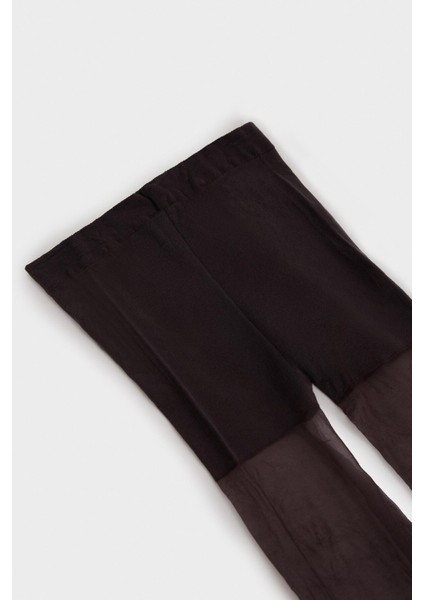 Kadın Kızıl Siyah 15 Denye Külotlu Çorap B5871AXNS modelleri