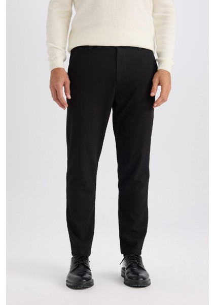 Jogger Düz Paça Her Yöne Esneyen Yazlık Kumaş Pantolon B7520AX25SP