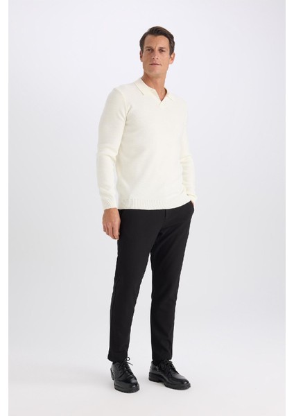 Jogger Düz Paça Her Yöne Esneyen Yazlık Kumaş Pantolon B7520AX25SP