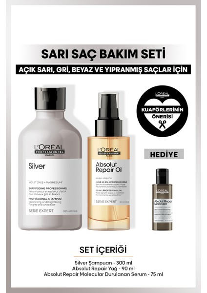 Serie Expert Sarı Saçlar Için Yoğun Onarıcı Saç Bakım Seti