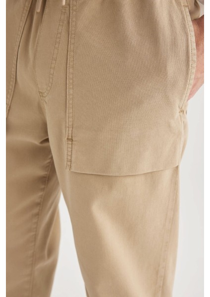 Gabardin Pantolon Rustik Loose Fit Cepli Düz Paça B8565AX23WN