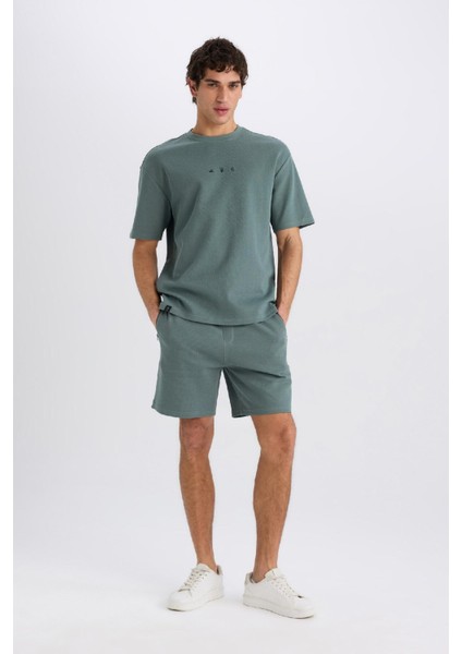 Regular Fit Düz Paça Cepli Basic Düz Şort B8792AX25SM