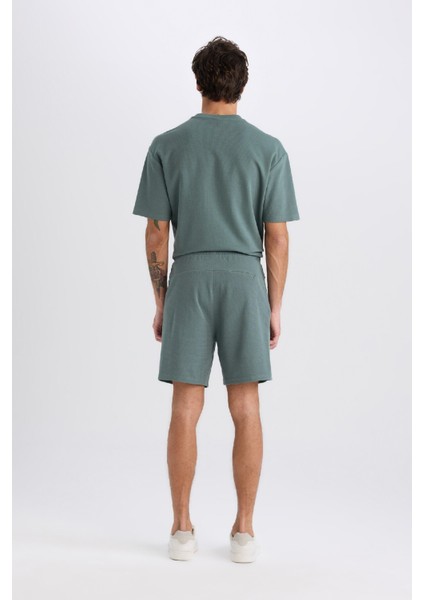 Regular Fit Düz Paça Cepli Basic Düz Şort B8792AX25SM