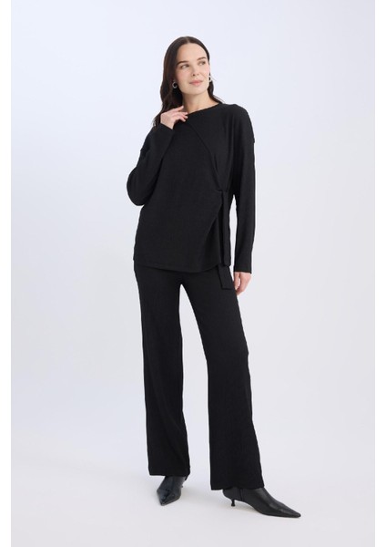 Bürümcük Pantolon Wide Leg Geniş Bol Paça Esnek Belli C0200AX25SP