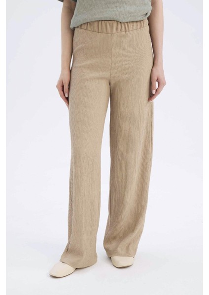 Bürümcük Pantolon Wide Leg Geniş Bol Paça Esnek Belli C0200AX25SP