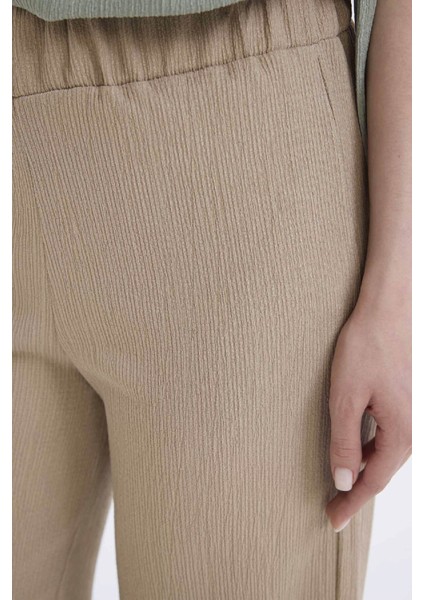 Bürümcük Pantolon Wide Leg Geniş Bol Paça Esnek Belli C0200AX25SP