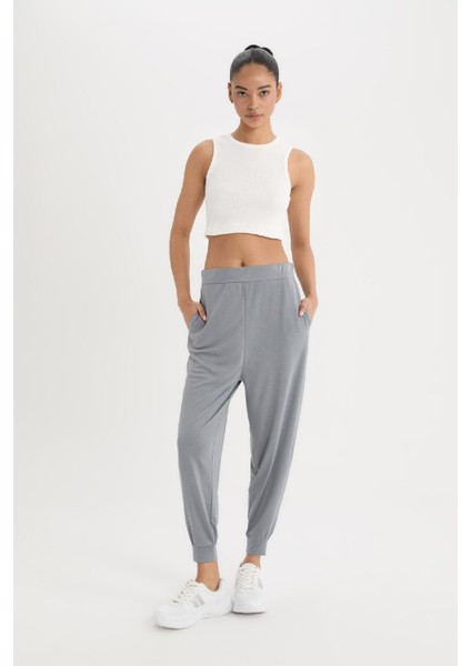 Fit Oversize Geniş Kalıp Pantolon Jogger Paça Standart Boy Modal Kumaş C0492AX24SM
