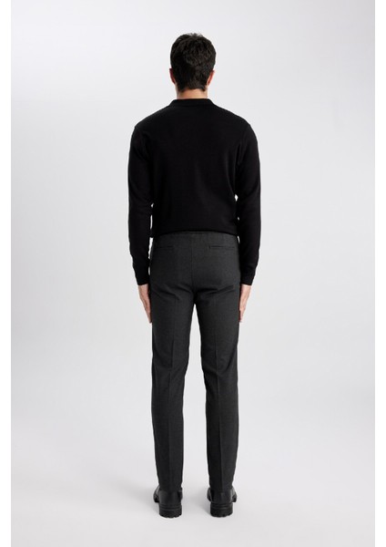 Yün Görünümlü Jogger Pantolon Cepli Düz Paça C1474AX23WN