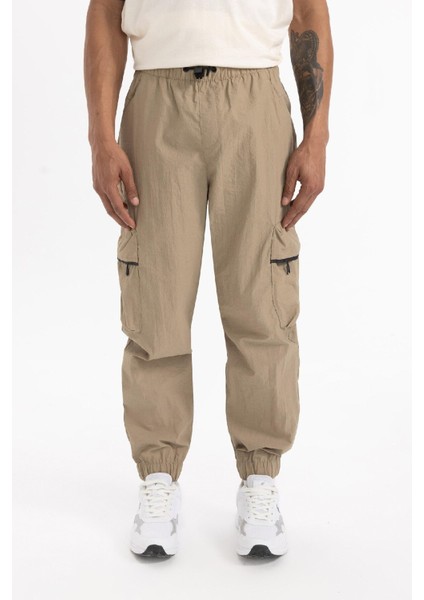Fit Oversize Geniş Kalıp Kargo Cepli Dokuma Pantolon C1528AX24SM