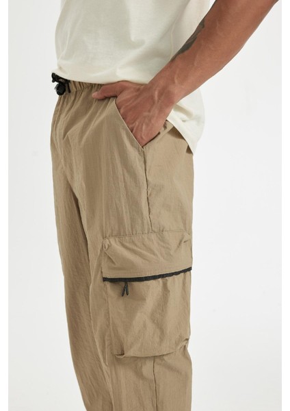 Fit Oversize Geniş Kalıp Kargo Cepli Dokuma Pantolon C1528AX24SM