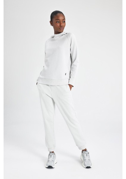 Fit Jogger Eşofman Altı Standart Fit Cepli Esnek Paça Skuba Dalgıç Kumaş Basic Düz C2294AX24SP