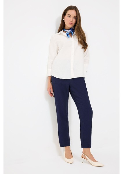 Regular Fit Basic Düz Uzun Kollu Gömlek C3819AX25SP