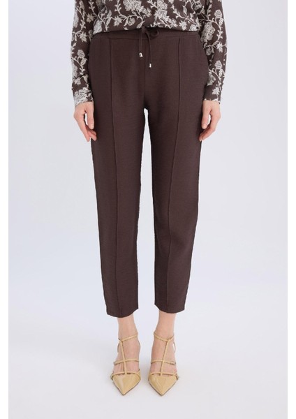 Jogger Pantolon Lastikli Bel Bağcıklı Basic Düz Paça D2573AX24AU