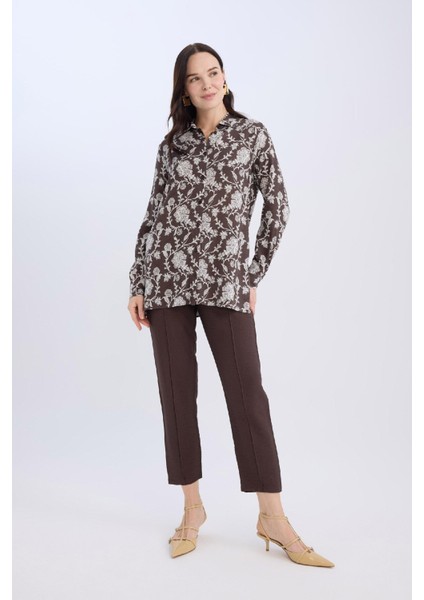 Jogger Pantolon Lastikli Bel Bağcıklı Basic Düz Paça D2573AX24AU