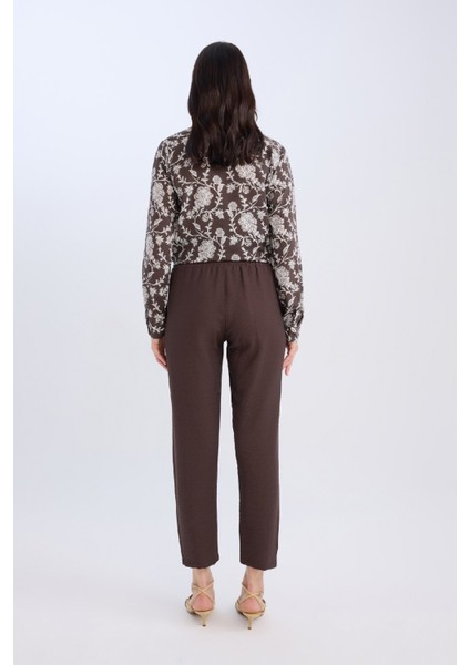 Jogger Pantolon Lastikli Bel Bağcıklı Basic Düz Paça D2573AX24AU