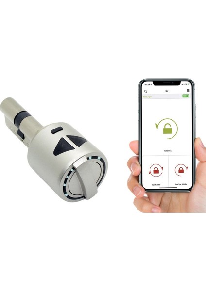 Utopic R Tüm Kapılara Uyumlu Akıllı Kilit IOS-Android Telefonlar İle Kontrol İmkanı (Motorlu-Full Otomatik Kilitleme-Açma)