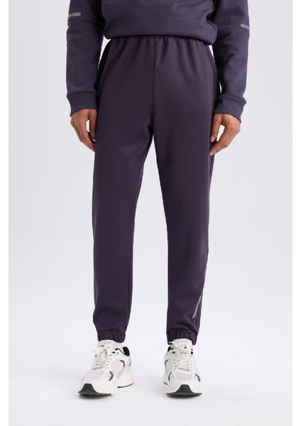 Fit Sporcu Jogger Eşofman Altı Standart Fit Basic Düz Cepli Beli Paçası Lastikli D3742AX24WN
