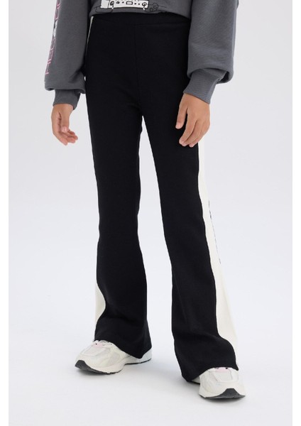 Kız Çocuk Standart Boy İspanyol Paça Basic Düz Tayt D3888A824WN