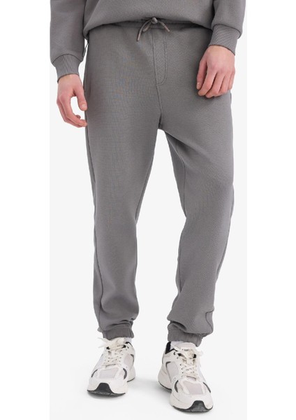 Slim Fit Dar Kesim Fermuar Cepli Pike Eşofman Altı D5258AX25SP
