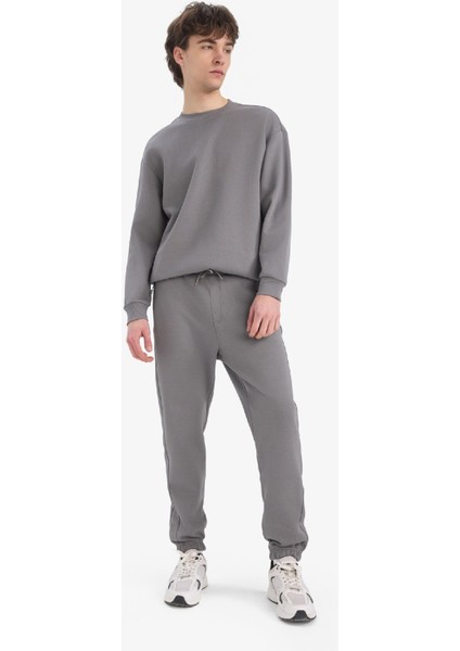Slim Fit Dar Kesim Fermuar Cepli Pike Eşofman Altı D5258AX25SP