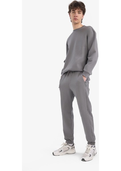 Slim Fit Dar Kesim Fermuar Cepli Pike Eşofman Altı D5258AX25SP