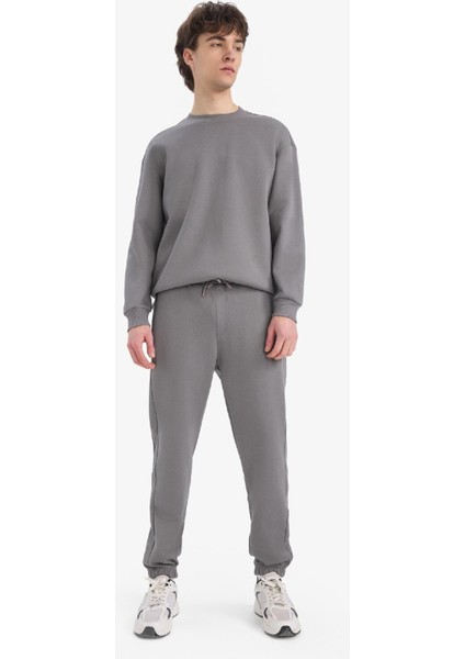 Slim Fit Dar Kesim Fermuar Cepli Pike Eşofman Altı D5258AX25SP