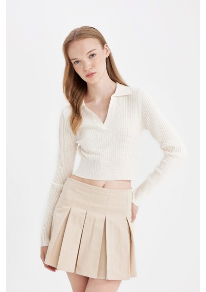 Coool Piliseli Normal Bel Basic Düz Gabardin Mini Etek D5265AX24AU indirimleri