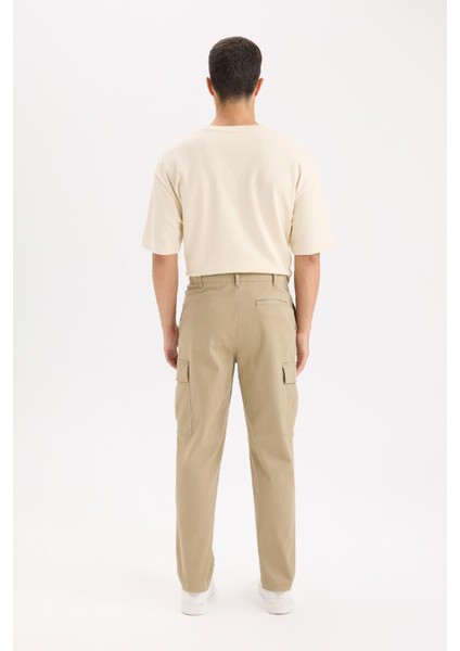 Relax Fit Rahat Kesim Yazlık Pantolon Kargo Cepli Düz Paça D5967AX25SP