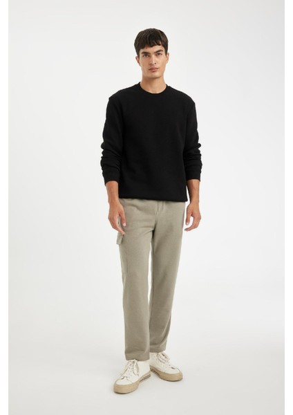 Eşofman Altı Slim Fit Dar Kesim Kargo Cepli Düz Paça D6090AX24AU