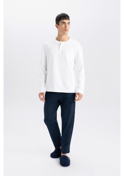 Lacivert Eşofman Altı Slim Fit Dar Kesim Fermuarlı Basic Düz Paça D6091AX24AU
