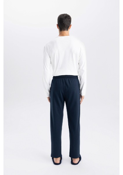 Lacivert Eşofman Altı Slim Fit Dar Kesim Fermuarlı Basic Düz Paça D6091AX24AU