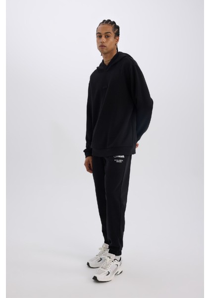 Fit NBA Wordmark Kalın Jogger Eşofman Altı Sporcu Standart Fit Cepli Lastikli Paça D6576AX25SP