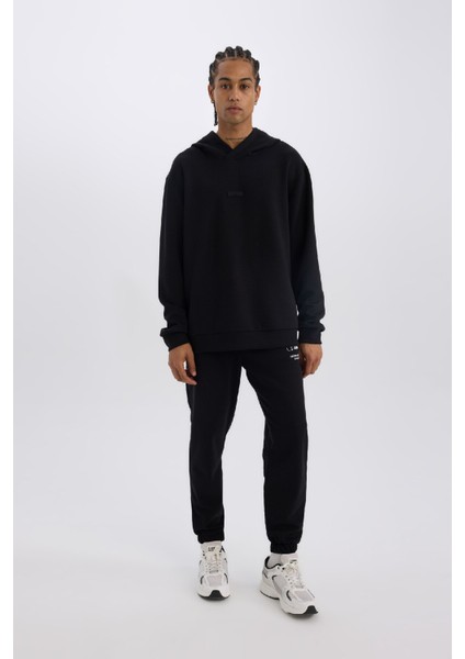 Fit NBA Wordmark Kalın Jogger Eşofman Altı Sporcu Standart Fit Cepli Lastikli Paça D6576AX25SP