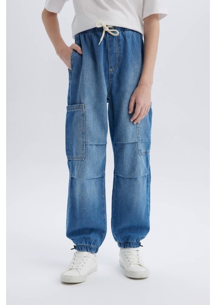 Erkek Çocuk Paraşüt Jean Pantolon D6648A825SP