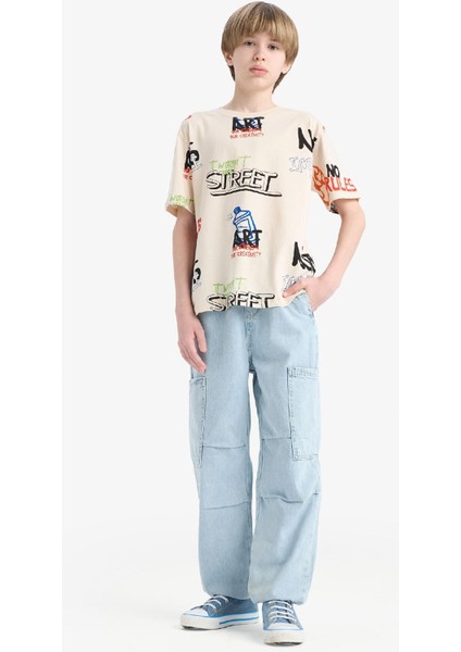 Erkek Çocuk Paraşüt Jean Pantolon D6821A825SM