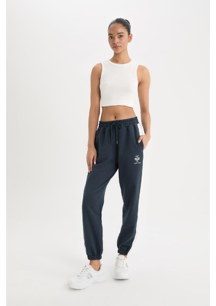 Fit Standart Fit Jogger Eşofman Altı Beli Bağcıklı Cepli Baskılı D7138AX25SP