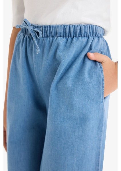 Kız Çocuk Wide Leg Geniş Paça Jean Pantolon D7101A825SM