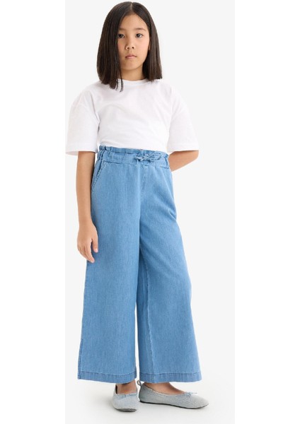 Kız Çocuk Culotte Geniş Paça Jean Pantolon D7102A825SM