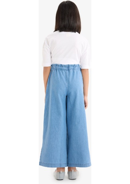 Kız Çocuk Culotte Geniş Paça Jean Pantolon D7102A825SM
