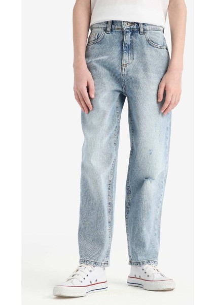 Erkek Çocuk Loose Fit Düz Paça Jean Pantolon D7209A825SP