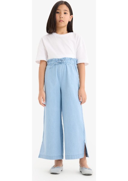 Kız Çocuk Culotte Geniş Paça Jean Pantolon D7102A825SM