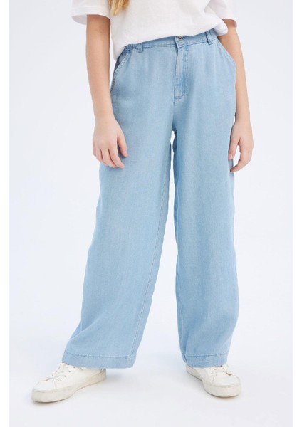 Kız Çocuk Wide Leg Geniş Paça Jean Pantolon D7103A825SM