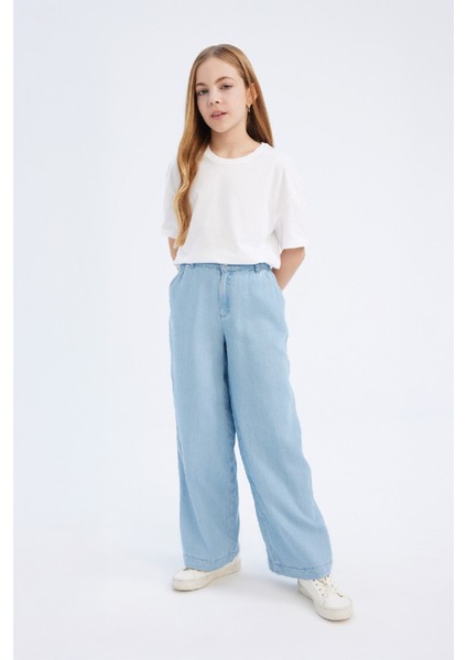 Kız Çocuk Wide Leg Geniş Paça Jean Pantolon D7103A825SM